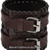 Force Leather Bracelet Double Brown