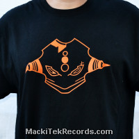 T-Shirt Black Orange MackiTek 3672 Face