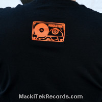 T-Shirt Noir Orange MackiTek 3672 Face