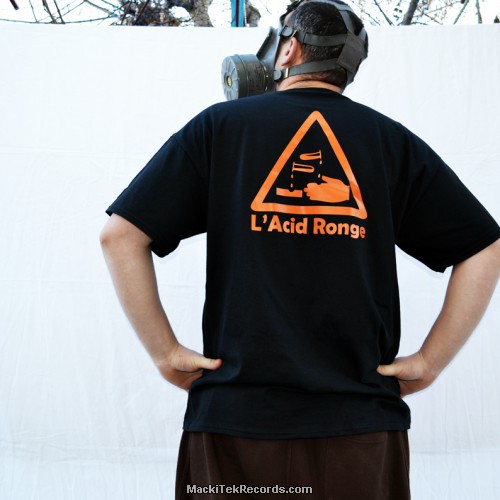 T-Shirt Noir Orange Acid Ronge