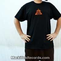 T-Shirt Noir Orange MackiTek UFO