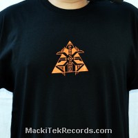 T-Shirt Noir Orange MackiTek UFO