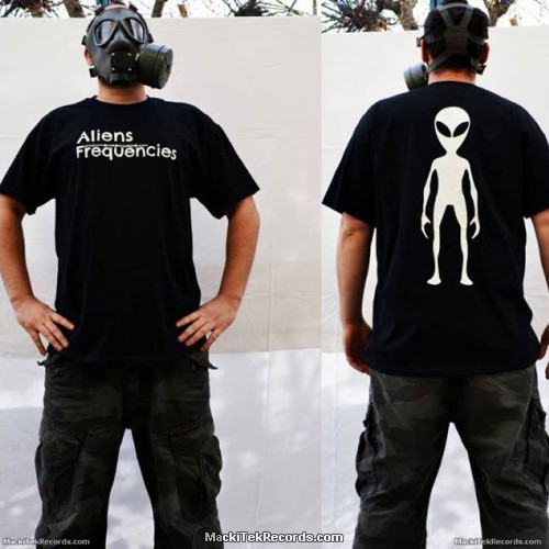 T-Shirt Noir Aliens Frequencies