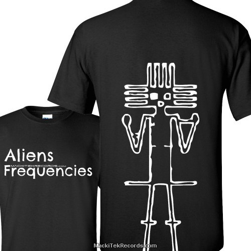 T-Shirt Noir Aliens Frequencies V2