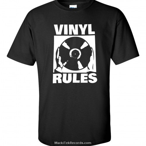 T-Shirt Black Vinyl Rules