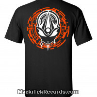 T-Shirt Noir MackiTek Mystik Alien Orange