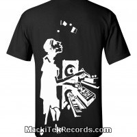 T-Shirt Black MackiTek Tekno Music Spirit