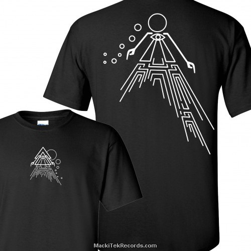 T-Shirt Noir MackiTek Abstract Pyramid