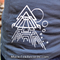 T-Shirt Gris Femme MackiTek Abstract Pyramid