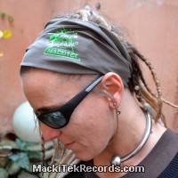 Headband Kaki MackiTek Abstract Solar Perfect Green