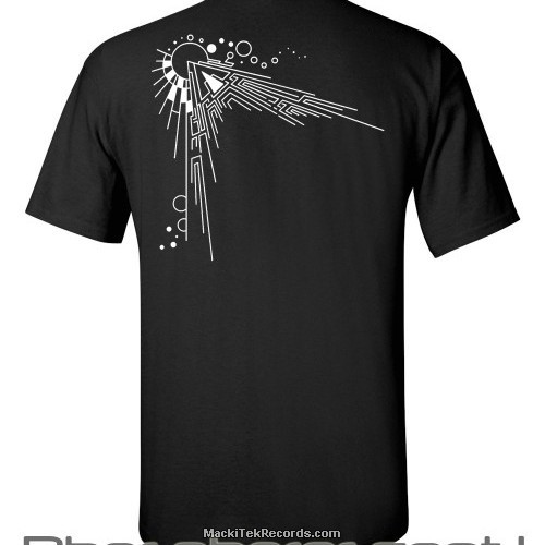 T-Shirt Noir MackiTek Abstract Solar Phospho