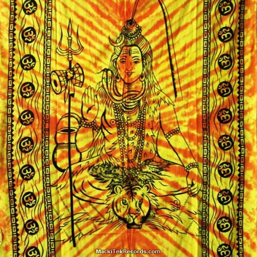 Tenture Shiva Shankar Jaune Orange