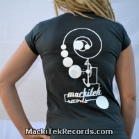 T-Shirt Gris Femme MackiTek Records