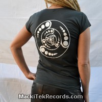 T-Shirt Gris Femme MackiTek Crop Circle 08