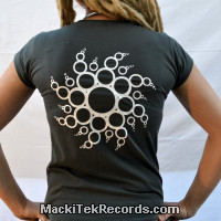 T-Shirt Gris Femme MackiTek Crop Circle 14