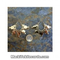 Earing big brass dots earing