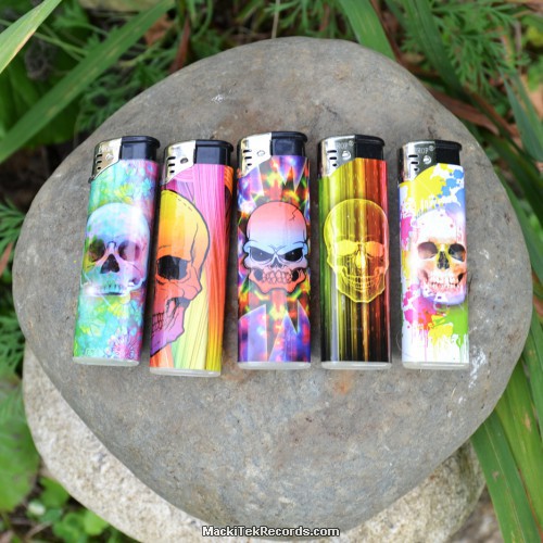 x5 Rechargeable Electronic Lighter Skull Psyche