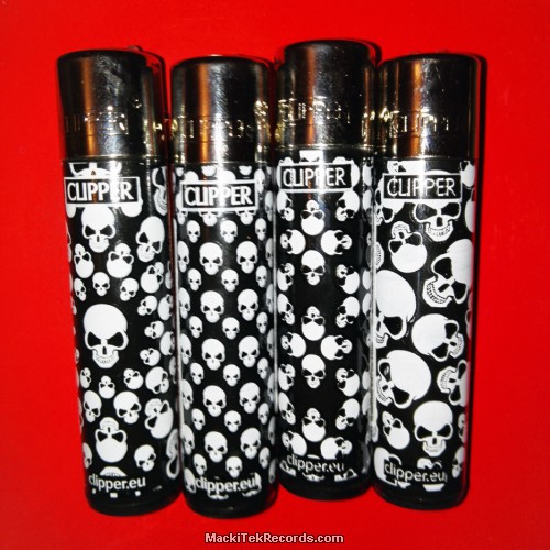 x4 Lighters Clipper Skull Patterns