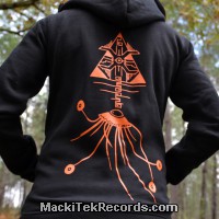 Zip Jacket Women Black MackiTek Ufo Orange