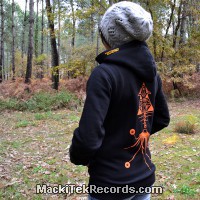 Zip Jacket Women Black MackiTek Ufo Orange