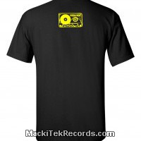 T-Shirt Noir Vinyl Rules Jaune