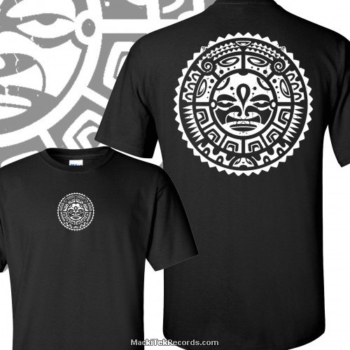 T-Shirt Noir Tribal Effect