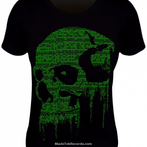 Tee Shirt Women Cyber Skull