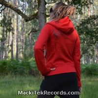 Zip Jacket Red MackiTek Abstract Solar