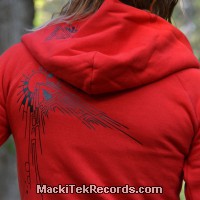 Zip Jacket Red MackiTek Abstract Solar