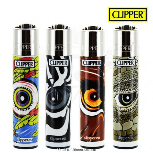 x4 Lighters Clipper Animals Eyes