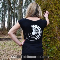 T-Shirt Femme Noire Crop Circle 15