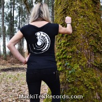 T-Shirt Femme Noire Crop Circle 15