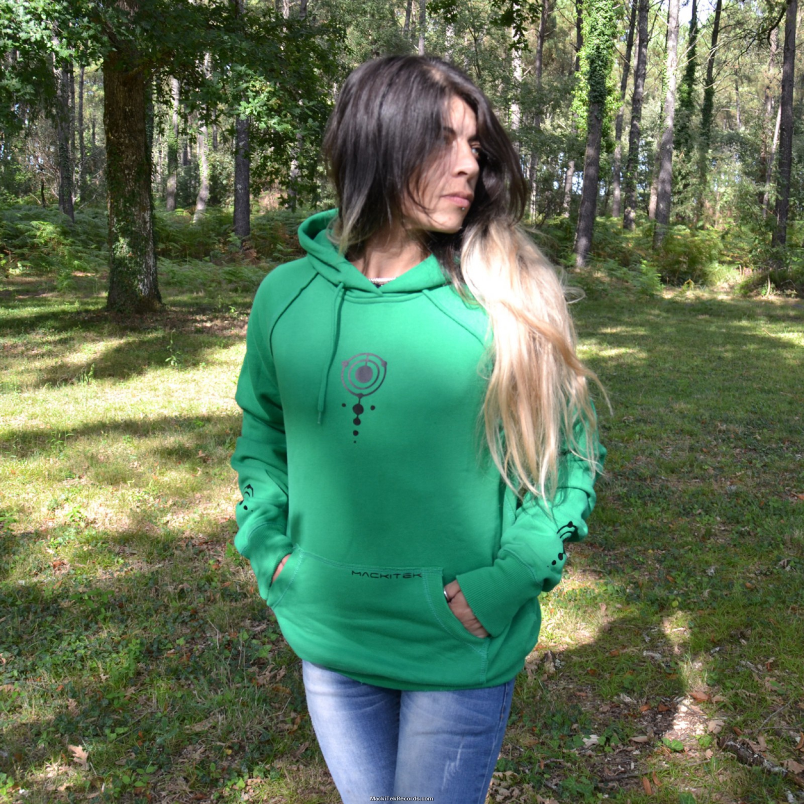 hoodie vert foret femme